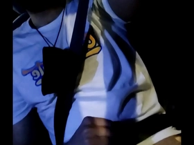 Young Big Uncut Cock Latino Public Jerking Off In a Taxi On the streets of Medellin city Got caught multiple times