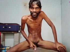 Rajeshplayboy993 masturbating cock, showing ass hole, shaking butt and cumming