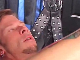 Leather-clad Bdsm Addict Gets His Asshole Destroyed